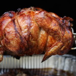 Boneless, Stuffed Turkey on the Rotisserie
