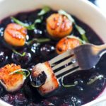 Seared Scallops in Blueberry Sauce