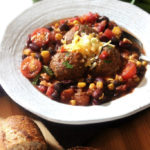 Southwestern Chili with Bison Meatballs