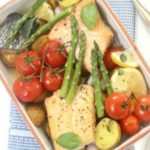 Quick and Easy Baked Salmon with Roasted Asparagus