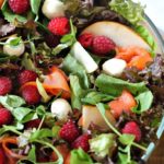 Fresh Picked Raspberry Salad with Smoked Salmon and Bocconcini