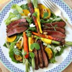 Peppercorn Steak Salad with Maple Roasted Carrots and Golden Beets