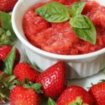 Quick Strawberry Jam with Basil (GF)