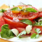 Tomato Watermelon Salad with Bocconcini and Fresh Herbs