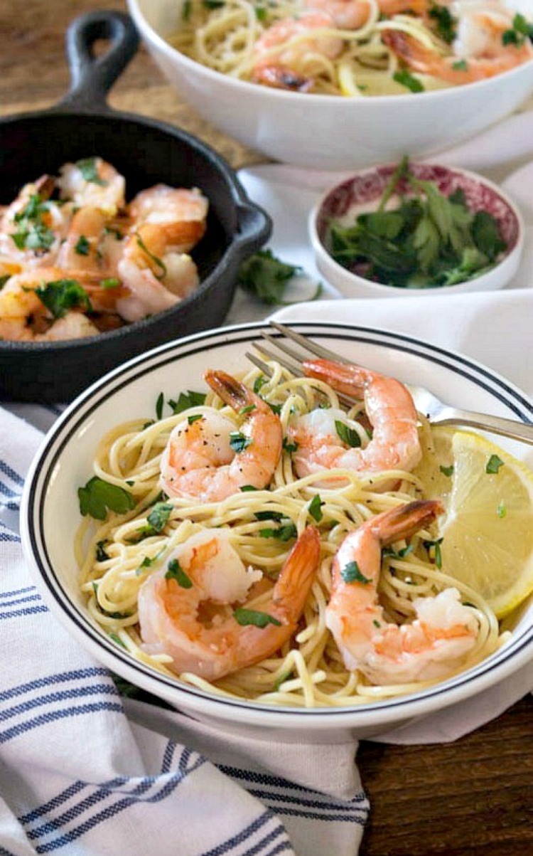 Quick, Low-Cal Shrimp Scampi - Simply Fresh Dinners