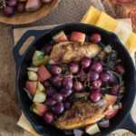 Roasted Chicken with Grapes, Apples and Shallots