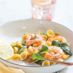 Easy Lemon Shrimp Scampi & Dandelion Greens